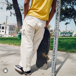 Vintage Stan Ray Original USA White Carpenter Canvas Painter Pants Men 34x32 NEW